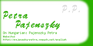 petra pajenszky business card